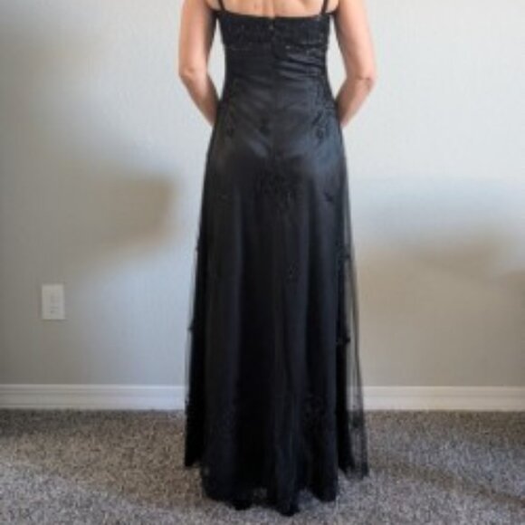 Vintage Cache floor length evening gown black - Picture 2 of 8